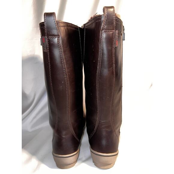 LL BEAN BROWN LEATHER TEK 2.5 WATERPROOF PRIMALOFT LINED FULL ZIP TALL BOOT 7 M - Picture 3 of 8